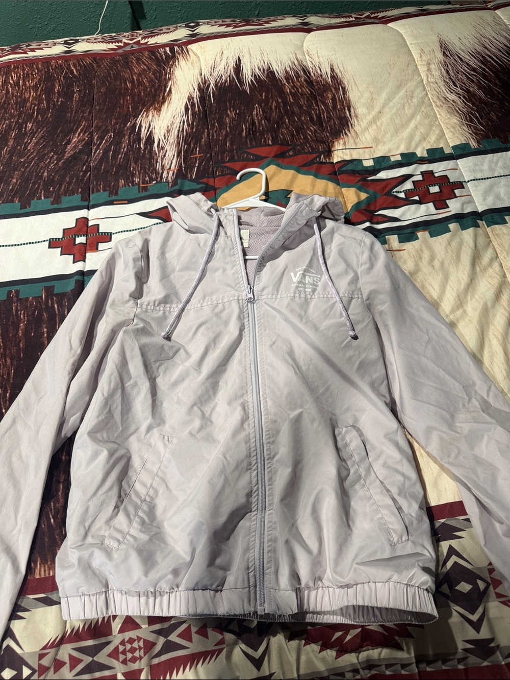 Vans Light Gray Hooded Zip Jacket